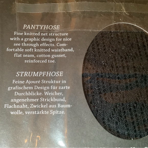 Fogal Caren fine knitted net pantyhose, style 5029, color noir (black), size: S - Picture 10 of 11